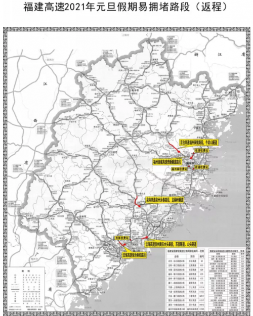 福建交警发布2021年元旦假期福建省高速公路交通安全出行提示